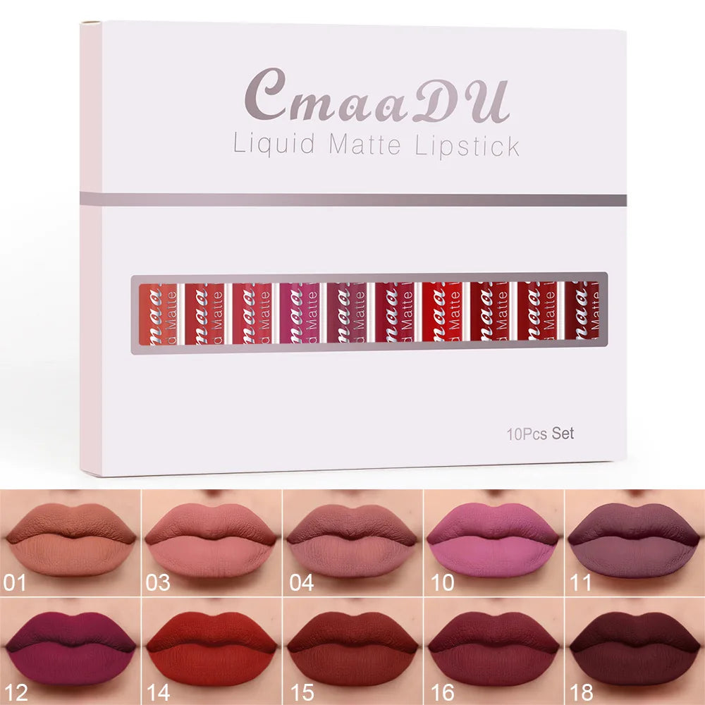 Velvet Matte Waterproof Lip Gloss Set